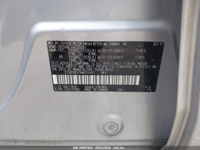 Toyota RAV4 LE 2017 2T3ZFREV1HW355491 Image 9