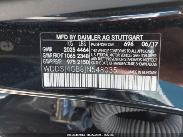 WDDSJ4GB8JN548035 Mercedes-Benz CLA 250 4MATIC