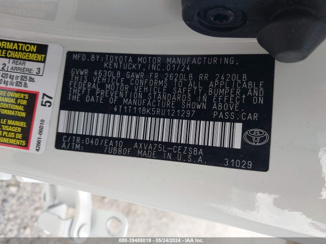 Toyota CAMRY SE 2024 4T1T11BK5RU121297 Image 9
