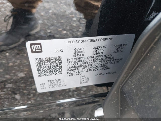 Chevrolet Trax Fwd Lt 2024 KL77LHE2XRC074288 Image 9