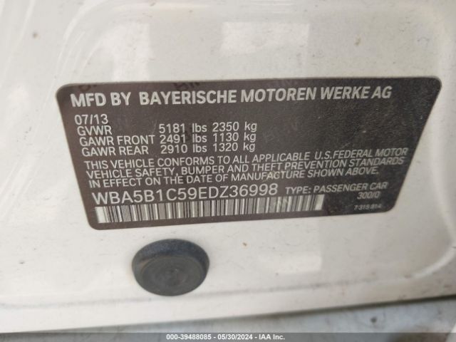 WBA5B1C59EDZ36998 BMW 535i