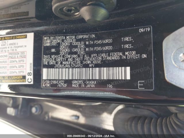 JTEBU5JR6L5754952 Toyota 4runner Nightshade Special Edition