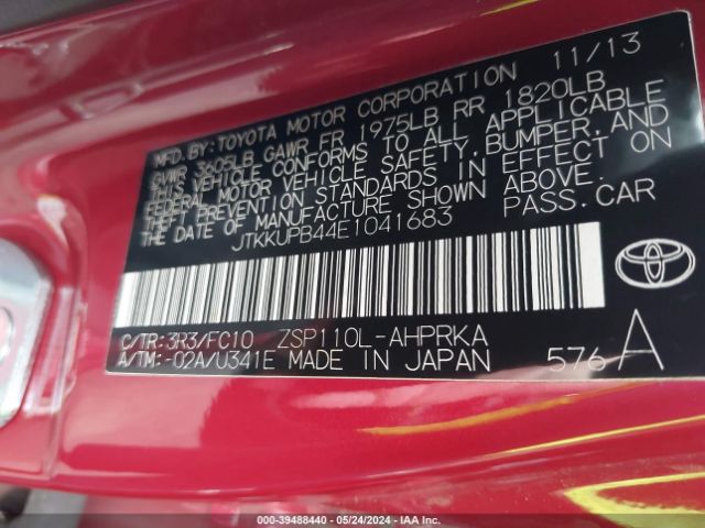 JTKKUPB44E1041683 Scion XD