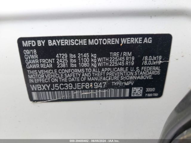 WBXYJ5C39JEF81947 BMW X2 Xdrive28i