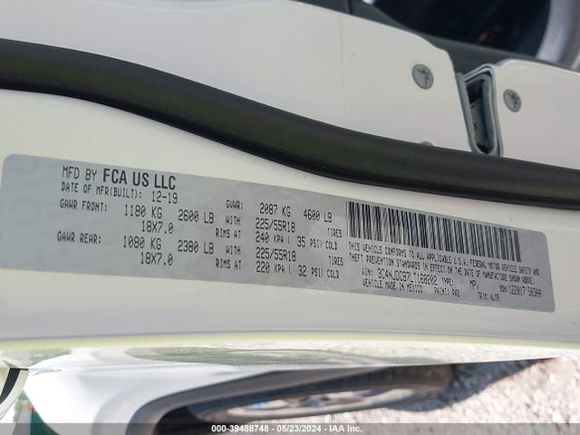 Jeep Compass Limited 4x4 2020 3C4NJDCB7LT168202 Image 9