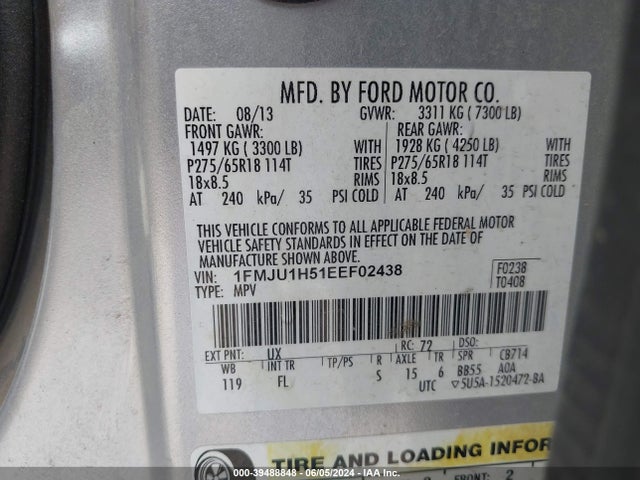 Ford Expedition Xlt 2014 1FMJU1H51EEF02438 Image 9