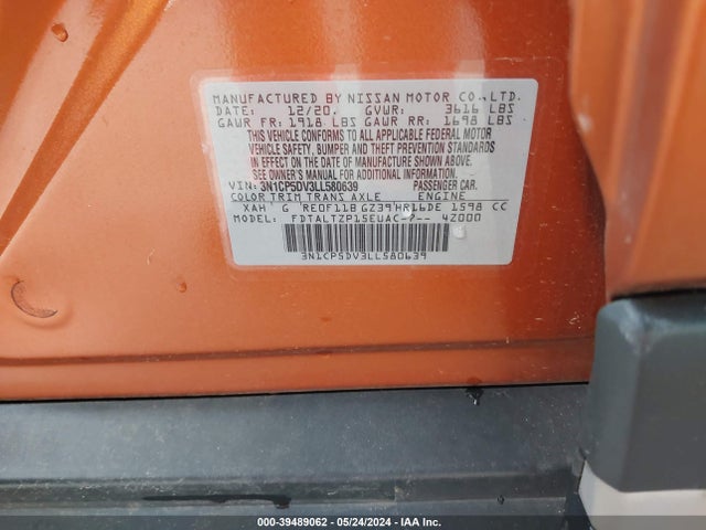 Nissan Kicks Sr Xtronic Cvt 2020 3N1CP5DV3LL580639 Image 9