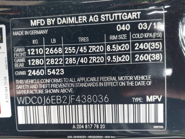 2018 MERCEDES-BENZ AMG GLC 43 COUPE WDC0J6EB2JF438036 Photo 8