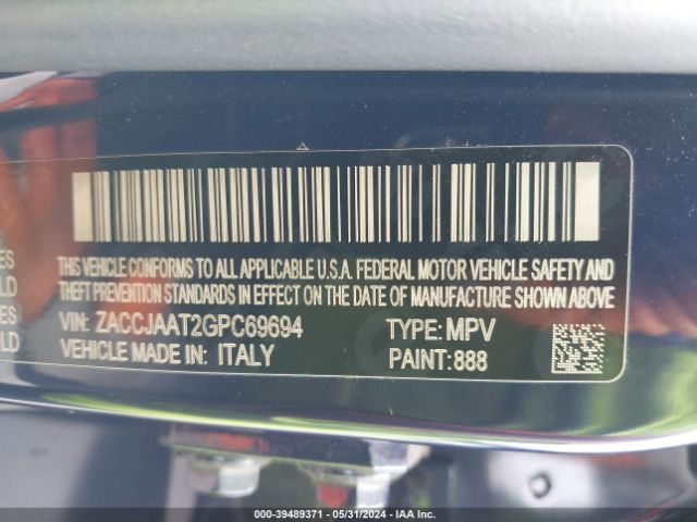 ZACCJAAT2GPC69694 Jeep Renegade Sport