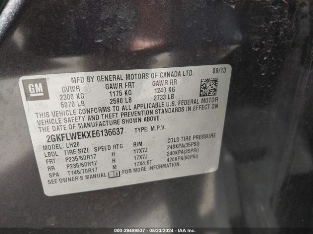 2GKFLWEKXE6136637 GMC Terrain Sle-2