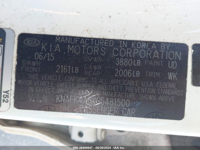 KIA FORTE LX 2016 KNAFK4A6XG5481500 Image 9