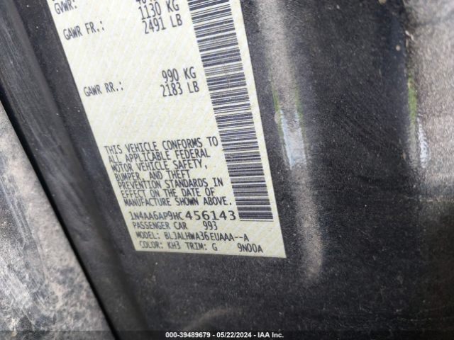 1N4AA6AP9HC456143 Nissan Maxima 3.5 Platinum