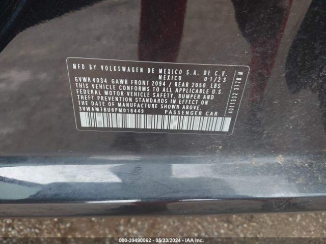 3VWAM7BU6PM016449 Volkswagen Jetta 1.5t Sport