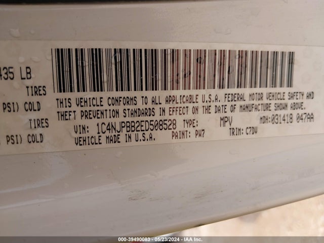 Jeep Patriot Sport 2014 1C4NJPBB2ED508528 Image 9
