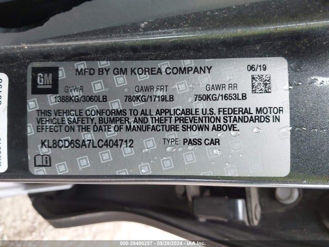 Chevrolet Spark Fwd 1lt Automatic 2020 KL8CD6SA7LC404712 Image 9
