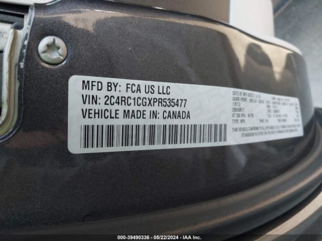 2C4RC1CGXPR535477 Chrysler Voyager Lx