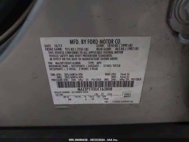 Ford Ecosport Se 2018 MAJ3P1TE0JC163808 Image 9