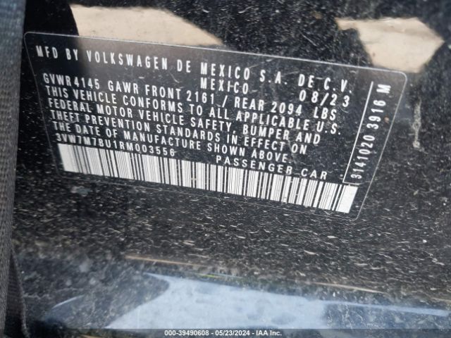 3VW7M7BU1RM003556 Volkswagen Jetta 1.5t Se