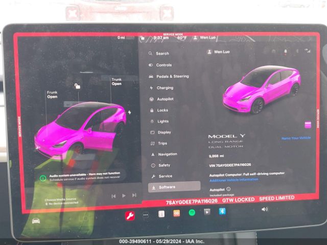 7SAYGDEE7PA116026 Tesla Model Y Awd/long Range Dual Motor All-wheel Drive