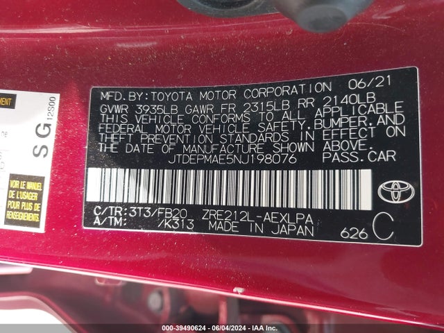 Toyota COROLLA LE 2022 JTDEPMAE5NJ198076 Image 9