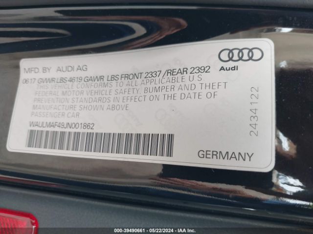 WAULMAF49JN001862 Audi A4 2.0t Tech Ultra Premium/2.0t Ultra Premium