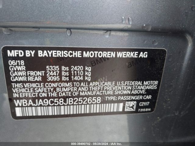 WBAJA9C58JB252658 BMW 530e Iperformance
