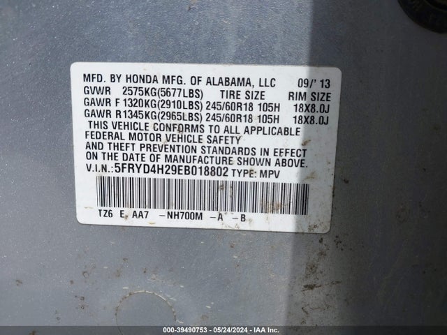 Acura MDX 2014 5FRYD4H29EB018802 Image 9