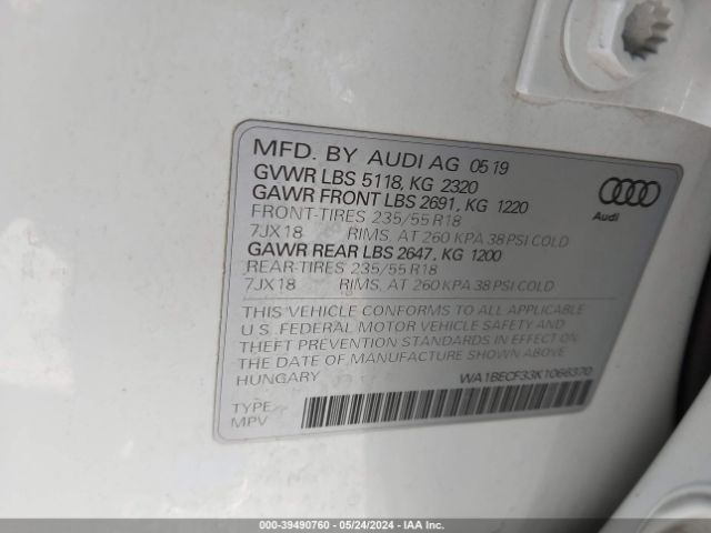 WA1BECF33K1066370 Audi Q3 2.0t Premium