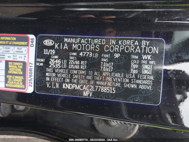KIA Sportage Lx 2020 KNDPMCAC2L7788515 Image 9