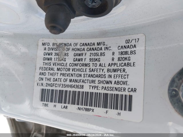 Honda Civic Ex-t 2017 2HGFC1F35HH643638 Image 9