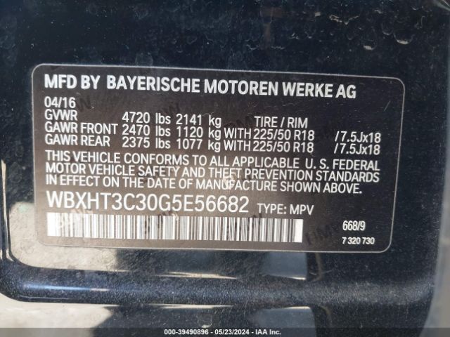 WBXHT3C30G5E56682 BMW X1 Xdrive28i