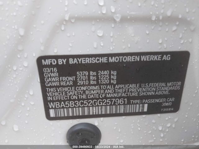 WBA5B3C52GG257961 BMW 535i Xdrive