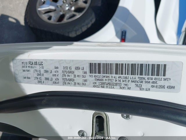 1C6RR7WM8GS239723 RAM 1500 Longhorn Limited