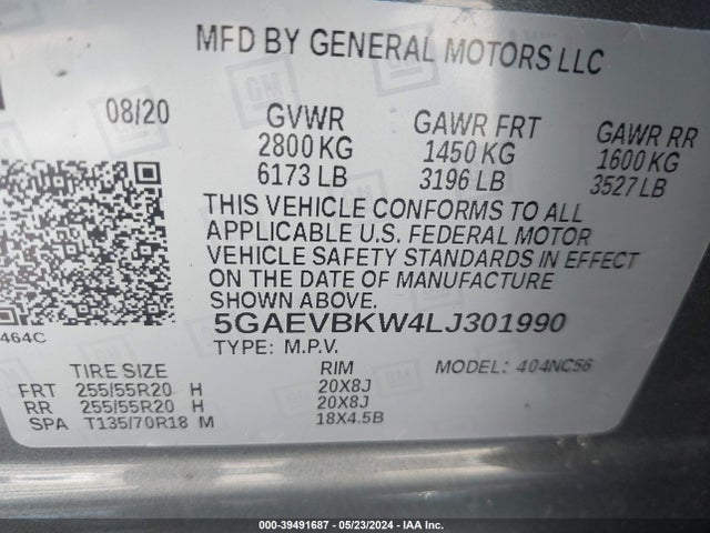 Buick Enclave Awd Premium 2020 5GAEVBKW4LJ301990 Image 9