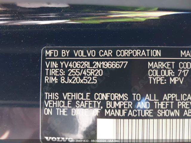 YV4062RL2N1966677 Volvo Xc60 B6 Inscription