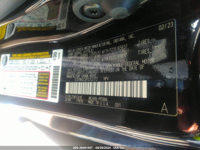 Toyota SIENNA XLE 2023 5TDYRKECXPS152172 Image 9