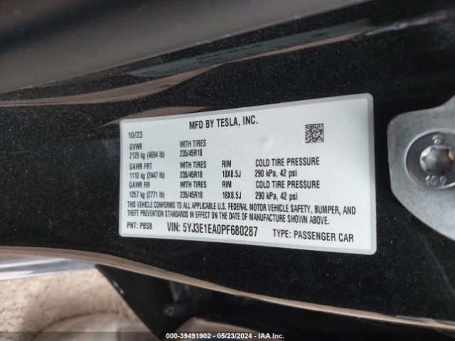 2023 TESLA MODEL 3 5YJ3E1EA0PF680287 Photo 8