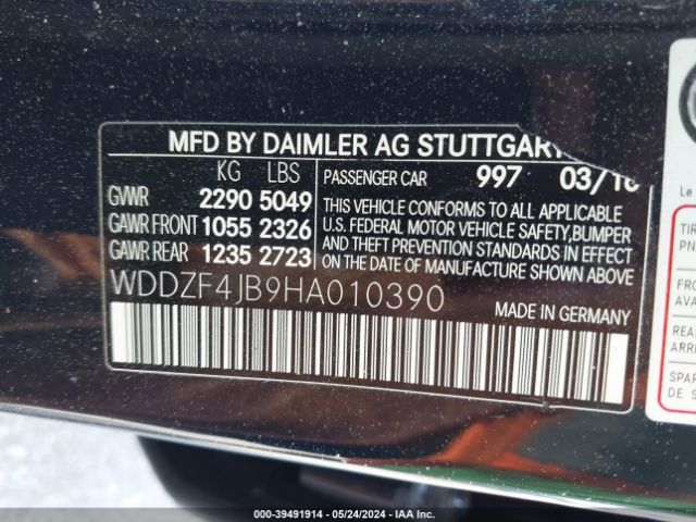 WDDZF4JB9HA010390 Mercedes-Benz E 300