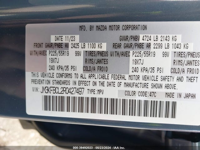 JM3KFBCL2R0427497 Mazda Cx-5 2.5 S Carbon Edition