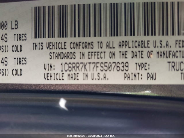 1C6RR7KT7FS507639 RAM 1500 Express