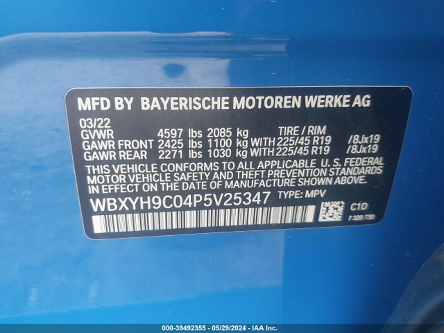 WBXYH9C04P5V25347 BMW X2 Sdrive28i