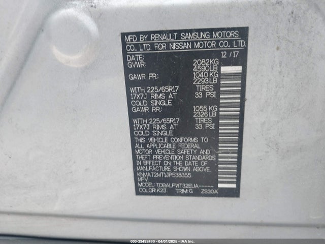 Nissan ROGUE S/SV 2018 KNMAT2MT1JP538355 Image 9
