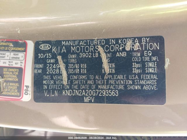 KNDJN2A20G7293563 KIA Soul