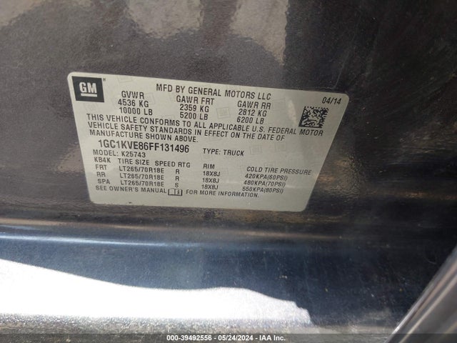 Chevrolet Silverado 2500hd Lt 2015 1GC1KVE86FF131496 Image 9