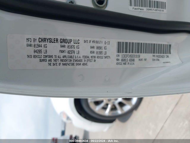 Aukcja sprzedaży 2013 Dodge Dart Limited/r/t, vin: 1C3CDFCH5DD319158, numer aukcji: 39492634