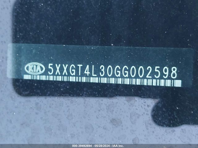 5XXGT4L30GG002598 KIA Optima Lx