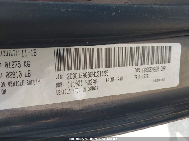 Dodge Challenger Sxt 2016 2C3CDZAG9GH131195 Image 9
