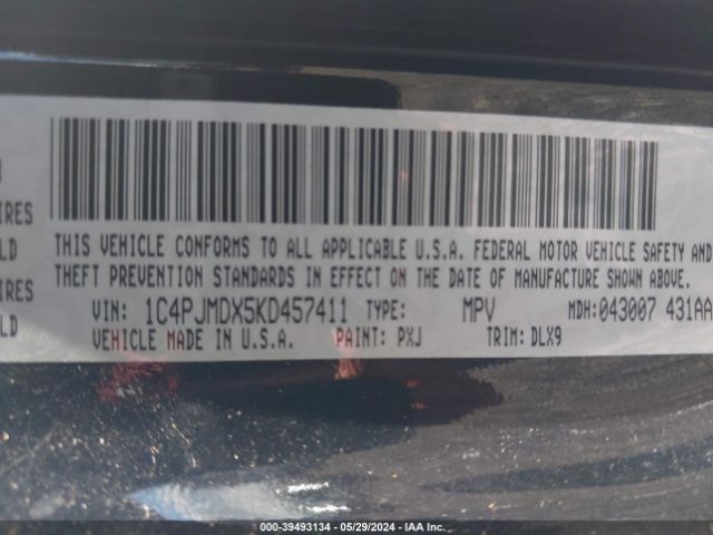 1C4PJMDX5KD457411 Jeep Cherokee Limited 4x4