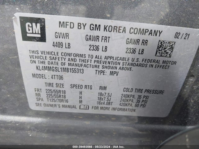 Buick Encore Gx Awd Essence 2021 KL4MMGSL1MB155313 Image 9