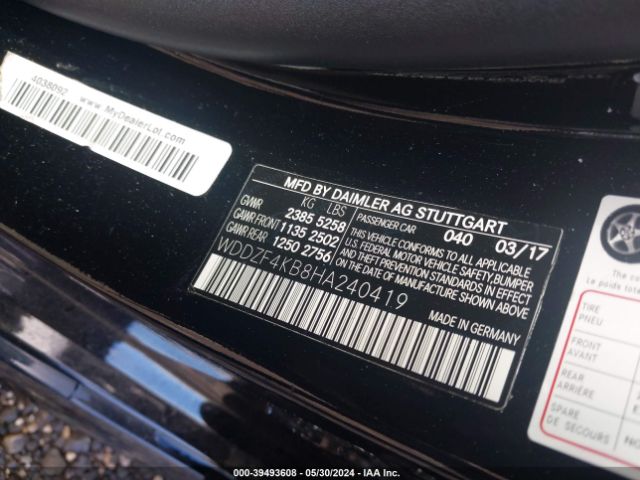 WDDZF4KB8HA240419 Mercedes-Benz E 300 4matic